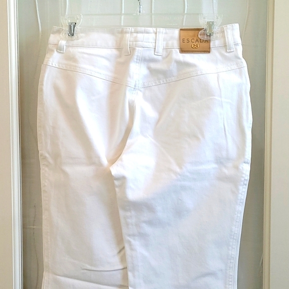 Vintage Escada White Denim Flare Jean - Picture 7 of 9